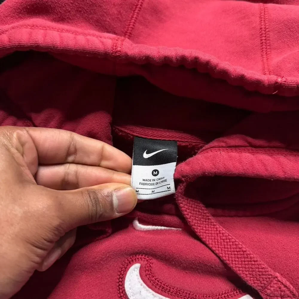 Nike University of Alabama Crimson Tide Center Swoosh Pullover Hoodie Medium Red